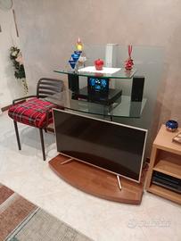 PORTA TV IN VETRO/METALLO