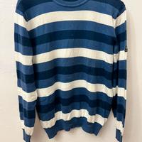 Maglione Navigare A Righe Blu e Bianche