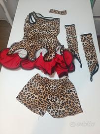 Vestito da ballo latino-americano leopardato 