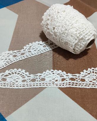 Bordura Pizzo Bianco a Uncinetto - 10 Metri