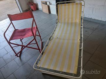 4 sedie mare e lettino