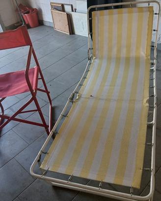 4 sedie mare e lettino