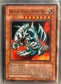 Carta tu-gi-oh Drago bianco occhi blu toon