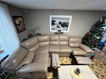 Divano componibile in vera pelle Divani&Divani 6 p