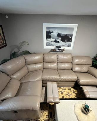 Divano componibile in vera pelle Divani&Divani 6 p