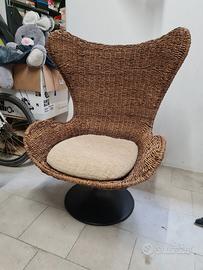 poltrona giardino vimini design 