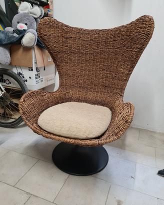 poltrona giardino vimini design 