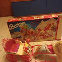 vecchia carrozza con cavallo e accessori barby