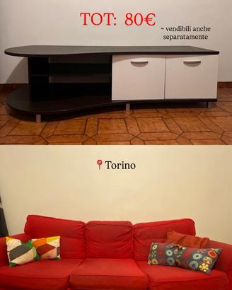PORTA TV E DIVANO 80€ totali