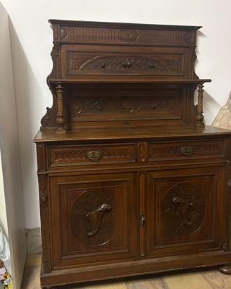 Antico Buffet Credenza in noce - fine ‘800