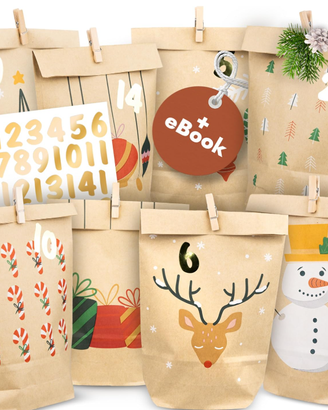 Calendario dell’Avvento Fai da Te 🎄 24 Sacchetti
