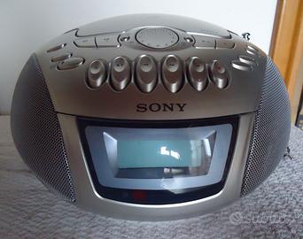 Lettore CD radiosveglia + cd + mangianastri  SONY