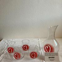 Caraffa/Deacanter con set bicchieri di design