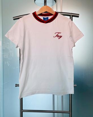 T-shirt bambino bianca/rossa tg 8 Fay Junior