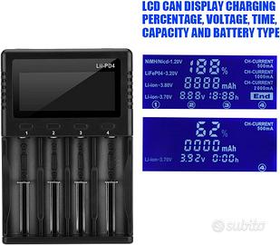 caricabatterie VBESTLIFE Liitokala LII-PD4 LCD
