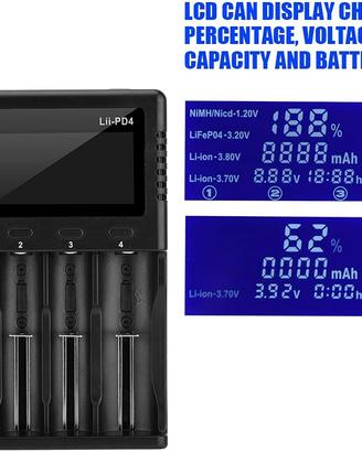 caricabatterie VBESTLIFE Liitokala LII-PD4 LCD