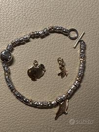 DODO Argento/Oro - Spilla Hockey ghiaccio oro 18 k