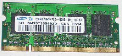 Ram notebook laptop 256 mb ddr2 pc4200 200 pin