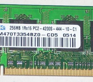 Ram notebook laptop 256 mb ddr2 pc4200 200 pin