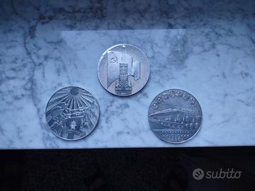 Set di 3 Medaglie Tavolo URSS con Scatole(1975-81)