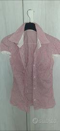 Camicia in cotone con maniche a sbuffo