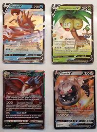 4 carte pokemon da collezione.