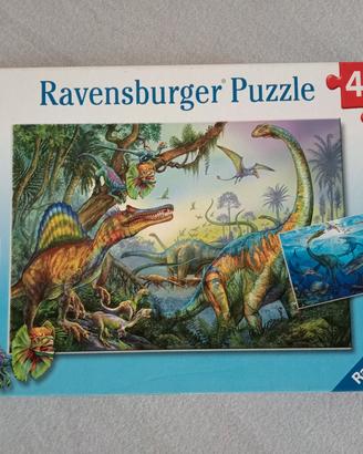 2 Puzzle Ravensburger Dinosauri 24 pezzi