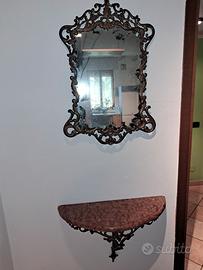 entratina specchio  antica con mensola 