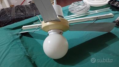 Ventilatore da soffitto con lampadario luce