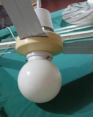 Ventilatore da soffitto con lampadario luce