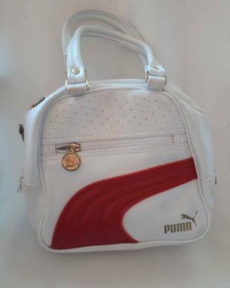 Borsa vintage Puma rossa e bianca 