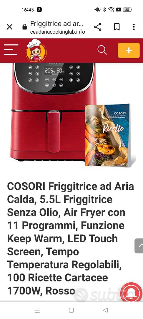 friggitrice ad aria Cosori 5,5 litri - Elettrodomestici In vendita a  Caltanissetta