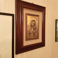 2 Quadri, Madonna con bambino,  e Dipinto di fiori