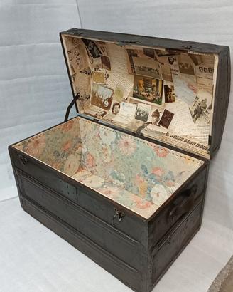 Baule Antico da Viaggio - Interno Decorato