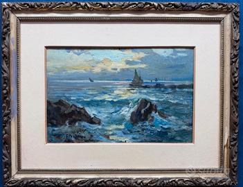Dipinto Marina del pittore Fausto Pratella
