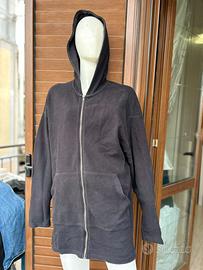 Felpa con cappuccio e zip a costine Asos uomo L