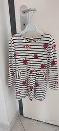 Abito H&M a righe e fiori  6-8 anni 122-128 cm