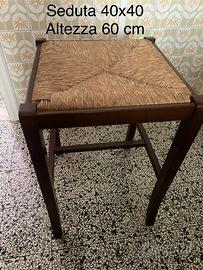 2 sgabelli legno mai usati