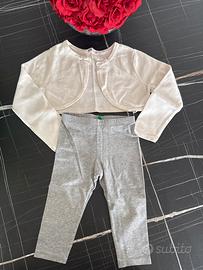 Set autunnale pantaloni lunghi e coprispalle bimbi