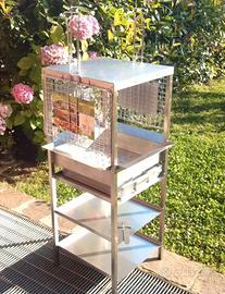 Barbecue inox griglie verticale