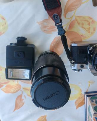 Canon AE1 PROGRAM + 70-210 f/4+flash 177A. 