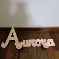 Attaccapanni bambina nome Aurora.