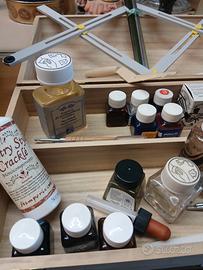 scatola in legno con accessori x de