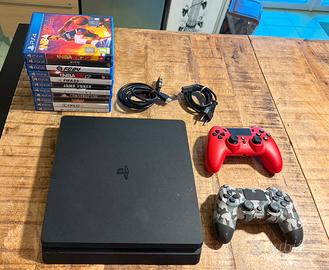 PS4 Slim + 2 controller + 11 giochi PS4 + cavi