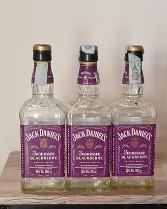 TRIS BOTTIGLIE VUOTE JACK DANIEL'S BLACKBERRY 