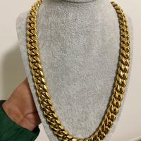 Collana cubana placcata oro 18kk