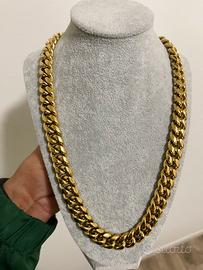 Collana cubana placcata oro 18kk
