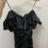 Vestito nero satinato - taglia  unica - Nuovo