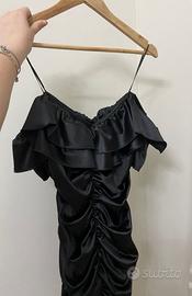 Vestito nero satinato - taglia  unica - Nuovo