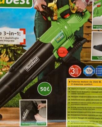 soffiatore aspira e tritura foglie 